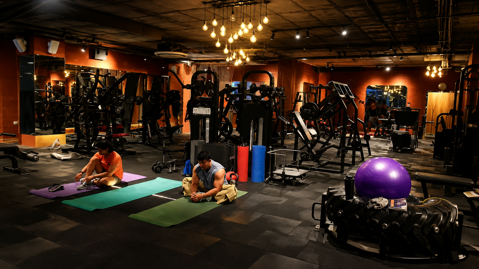 Health Club Night Interior